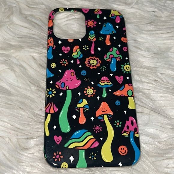 Urban outfitters IPhone case 12 /12 Pro Rainbow Mushroom  New - Picture 2 of 6